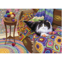 Cobble Hill - Comfy Cat Puzzle 1000pc