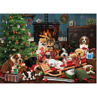 Cobble Hill - Christmas Puppies Puzzle 1000pc