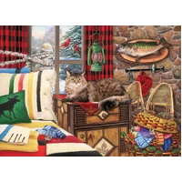 Cobble Hill - Lodge Cat Puzzle 1000pc