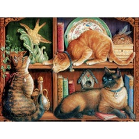 Cobble Hill - Cat Shelf Puzzle 500pc