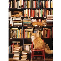 Cobble Hill - Gotham Bookstore Cats Large Piece Puzzle 500pc