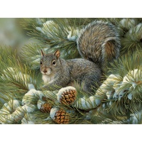 Cobble Hill - Grey Squirrel Large Piece Puzzle 275pc