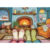 Delfy - Cozy Feet Winter Night Puzzle 1000pc