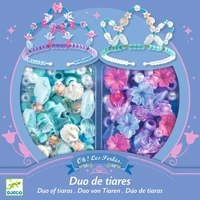 Djeco - Duo of Tiaras Blue & Purple Bead Kit