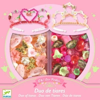 Djeco - Duo of Tiaras Pink Bead Kit