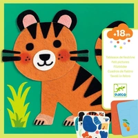 Djeco - Soft Animals Felt Collage Activity