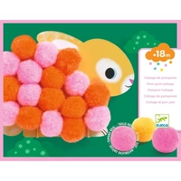Djeco - Animals Pom-Pom Collage