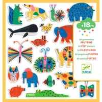 Djeco - 60 Felt Animal Stickers