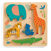 Djeco - WoodyJungle Puzzle 5pc