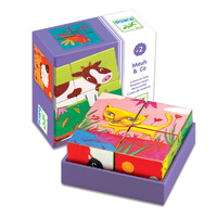 Djeco - Coloured Farm Cubes