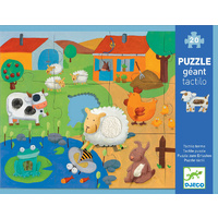 Djeco - Tactile Farm Puzzle (20pc) (DAMAGED BOX)