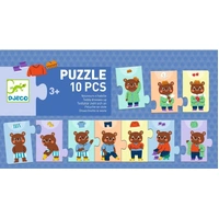 Djeco - Teddy Dresses Up Sequencing Puzzle