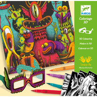 Djeco - Funny Freaks 3D Felt Tips