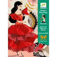 Djeco - Flamenco Frilly Cards Sewing Kit