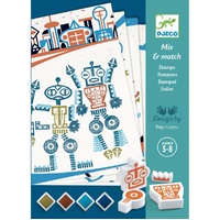 Djeco - Alien Robots Stamp Set