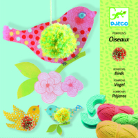 Djeco - 3 Birds Pom Poms Wool Craft Kit