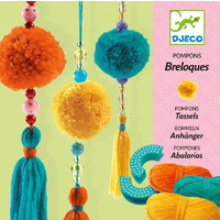 Djeco - 3 Tassels Pom Poms Wool Craft Kit