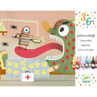 Djeco - Decorate the Creatures Finger Paint Kit