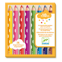 Djeco - 8 Colouring Pencils for Little Ones