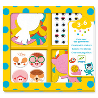 Djeco - I Love Animals - Create with Stickers