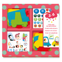 Djeco - I Love Cars - Create with Stickers