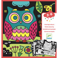 Djeco - At Night, There Are… Velvet Colouring