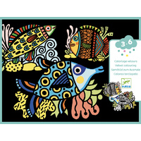 Djeco - Pretty Fishes Velvet Colouring