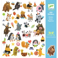 Djeco - Fluffy Friends Sticker Set
