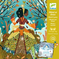 Djeco - Dresses in Seasonal Colours Foil Art Craft Kit