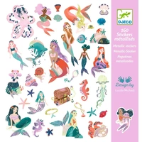 Djeco - Sparkly Mermaids Metallic Sticker Set