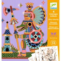 Djeco - Animal Warriors Colouring