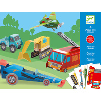 Djeco - Vehicles Paper Toys
