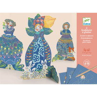Djeco -  Pretty Dresses Sculpture Scratch Cards