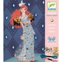 Djeco - Fashion Cocktail Embroidery Kit