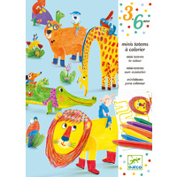 Djeco - All Friends Mini-Totems to Colour
