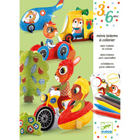 Djeco - Vroom Mini-Totems To Colour