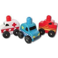 Discoveroo - Squeaker Emergency Cars (Set of 3)