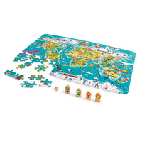 Hape - 2-in-1 World Tour Puzzle and Game