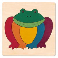Hape - George Luck Rainbow Frog Puzzle 7pc