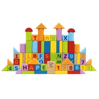 Hape - Count and Spell Wooden Blocks 80pc