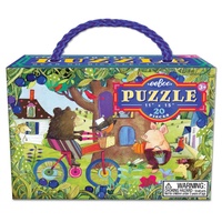 eeBoo - Bear on Bike Puzzle 20pce