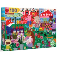 eeBoo - Green Market Puzzle 100pc