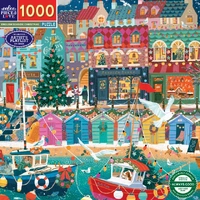 eeBoo - English Seaside Christmas Puzzle 1000pc