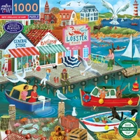 eeBoo - New England Wharf Puzzle 1000pc