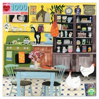 eeBoo - Kitchen Chickens Puzzle 1000pc
