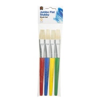 EC - Jumbo Stubby Brush Set - Flat (4 pack)