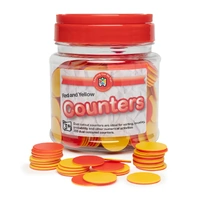 Learning Can Be Fun - Counters Round - Red and Yellow (200 pieces)