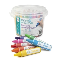 First Creations - Easi-Grip Jumbo Crayons (tub of 32)  (DAMAGED PACKAGING)