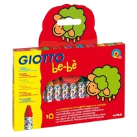 Giotto - Be-Be Super Large Crayons Unbreakable (10 pack)