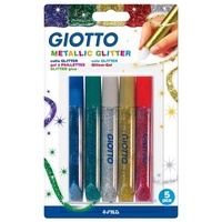 Giotto - Glitter Glue Metallic (5 pack)